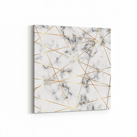 Olla 16728K Mermer Desen Görsel Kare Kanvas Tablo (Ölçü: 100X100)