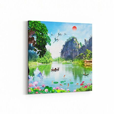 Olla 13602K Doğa / Manzara Görseli Kare Kanvas Tablo (Ölçü: 25X25)