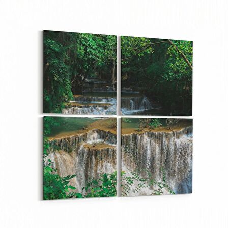 Olla 14069K4 Doğa / Manzara Görseli Kare 4'lü Kanvas Tablo (Ölçü: 125X125)