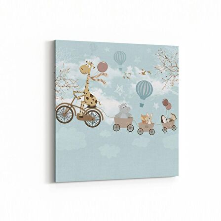 Olla 12755K Çocuk Odası Görseli Kare Kanvas Tablo (Ölçü: 25X25)