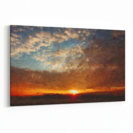 Olla 16118Y Günbatımı Görseli Yatay Kanvas Tablo (Ölçü: 150X100)