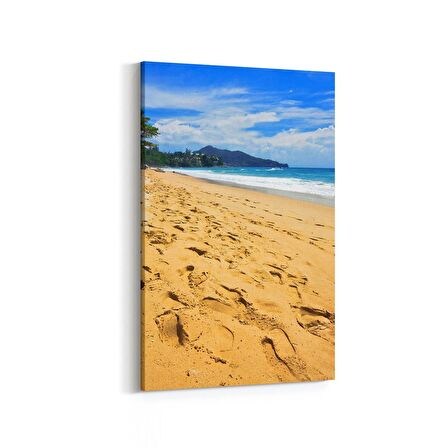 Olla 16509D Kumsal / Sahil Görseli Dikey Kanvas Tablo (Ölçü: 60X90)