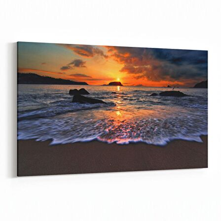 Olla 16132Y Günbatımı Görseli Yatay Kanvas Tablo (Ölçü: 70X50)
