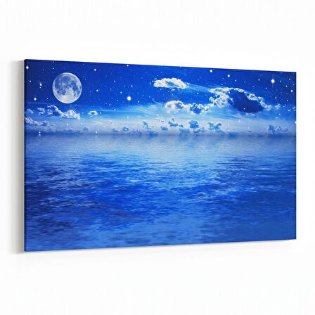 Olla 14778Y Gece Gökyüzü Görseli Yatay Kanvas Tablo (Ölçü: 120X80)