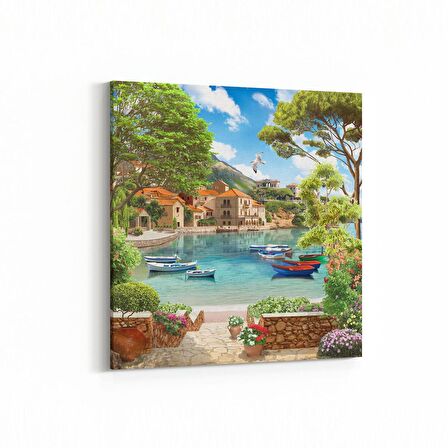 Olla 13925K Doğa / Manzara Görseli Kare Kanvas Tablo (Ölçü: 25X25)