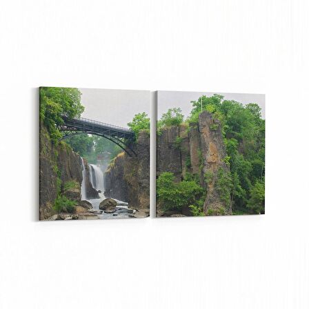 Olla 13653K2Y Doğa / Manzara Görseli Kare 2'li Yatay Kanvas Tablo (Ölçü: 85X40)