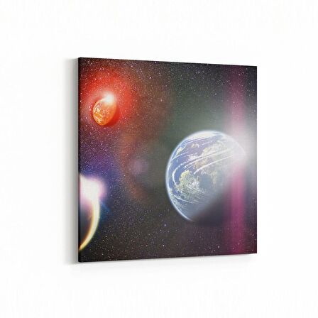 Olla 17622K Uzay Görseli Kare Kanvas Tablo (Ölçü: 60X60)