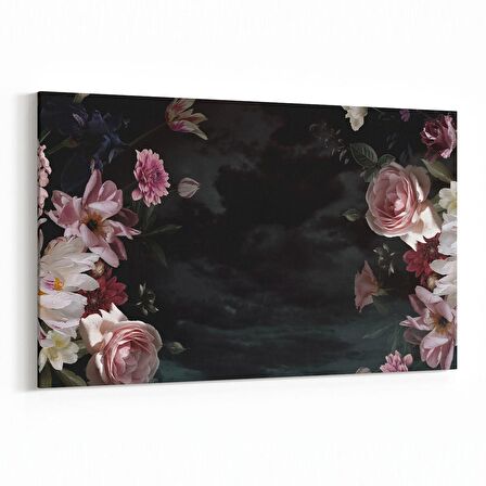 Olla 11770Y Çiçek Görseli Yatay Kanvas Tablo (Ölçü: 90X60)