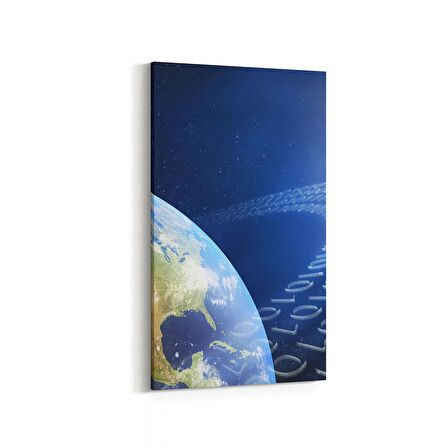 Olla 17692DD Uzay Görseli Dikey Dar Kanvas Tablo (Ölçü: 40X80)