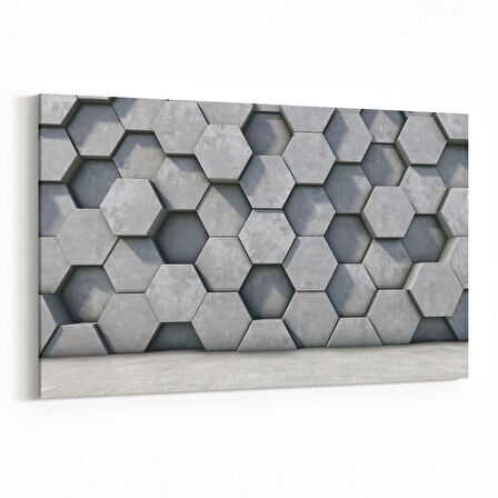 Olla 10020Y Abstract 3 Boyut Görsel Yatay Kanvas Tablo (Ölçü: 120X80)