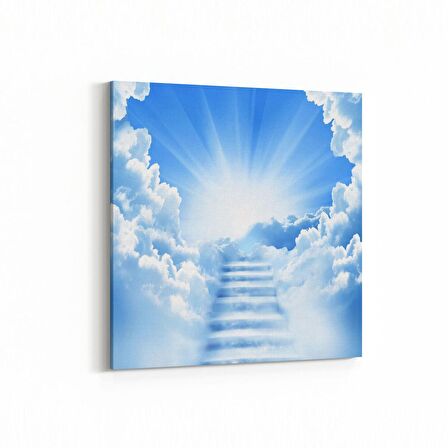 Olla 15678K Gökyüzü Bulut Görseli  Kare Kanvas Tablo (Ölçü: 30X30)