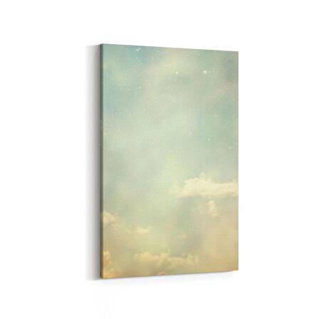 Olla 15417D Gökyüzü Bulut Görseli  Dikey Kanvas Tablo (Ölçü: 100X150)