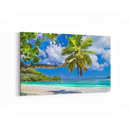 Olla 16627Y Kumsal / Sahil Görseli Yatay Kanvas Tablo (Ölçü: 45X30)