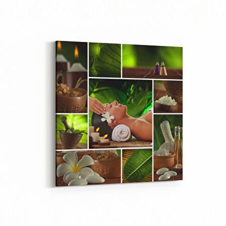 Olla 17048K Spa / Masaj Görseli Kare Kanvas Tablo (Ölçü: 60X60)