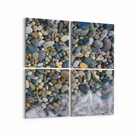 Olla 12895K4 Deniz / Okyanus Görseli Kare 4'lü Kanvas Tablo (Ölçü: 65X65)