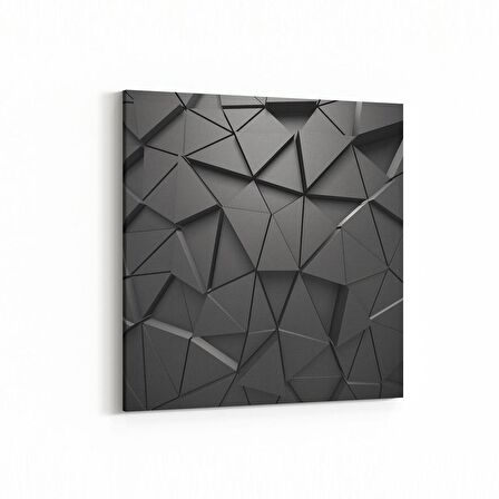 Olla 10041K Abstract 3 Boyut Görsel Kare Kanvas Tablo (Ölçü: 25X25)