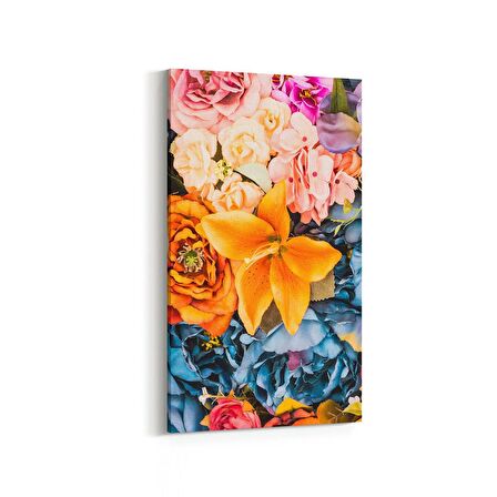 Olla 11586DD Çiçek Görseli Dikey Dar Kanvas Tablo (Ölçü: 40X80)