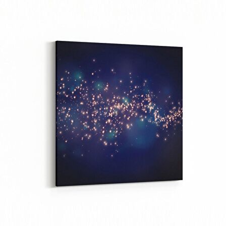 Olla 14675K Gece Gökyüzü Görseli Kare Kanvas Tablo (Ölçü: 25X25)