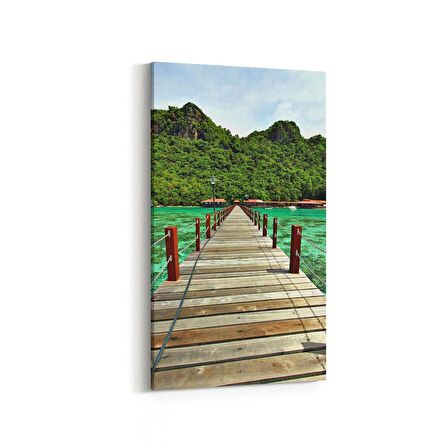 Olla 13784DD Doğa / Manzara Görseli Dikey Dar Kanvas Tablo (Ölçü: 30X60)