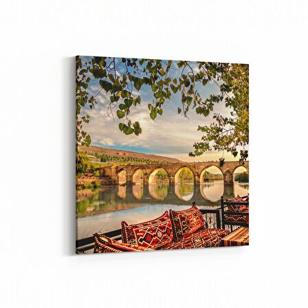 Olla 18041K4 Yapı Görseli Kare 4'lü Kanvas Tablo (Ölçü: 145X145)