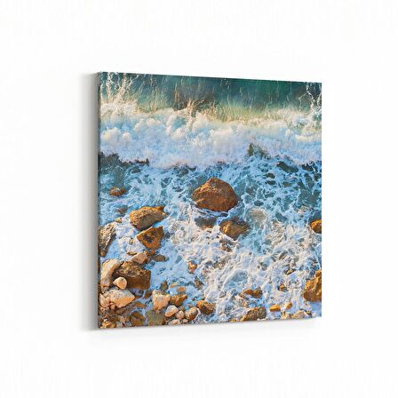 Olla 12949K Deniz / Okyanus Görseli Kare Kanvas Tablo (Ölçü: 25X25)