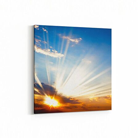 Olla 16121K Günbatımı Görseli Kare Kanvas Tablo (Ölçü: 30X30)