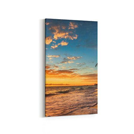 Olla 16052DD Günbatımı Görseli Dikey Dar Kanvas Tablo (Ölçü: 30X60)