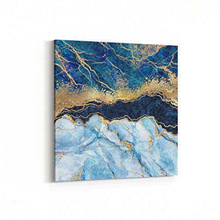 Olla 16674K Mermer Desen Görsel Kare Kanvas Tablo (Ölçü: 30X30)