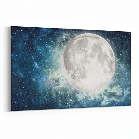 Olla 14839Y Gece Gökyüzü Görseli Yatay Kanvas Tablo (Ölçü: 120X80)