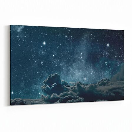 Olla 14813Y Gece Gökyüzü Görseli Yatay Kanvas Tablo (Ölçü: 150X100)