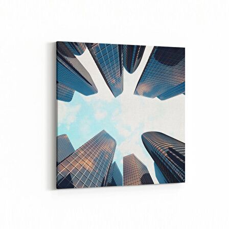 Olla 18911K4 Yapı Görseli Kare 4'lü Kanvas Tablo (Ölçü: 145X145)