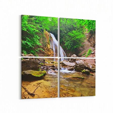 Olla 13191K4 Doğa / Manzara Görseli Kare 4'lü Kanvas Tablo (Ölçü: 65X65)