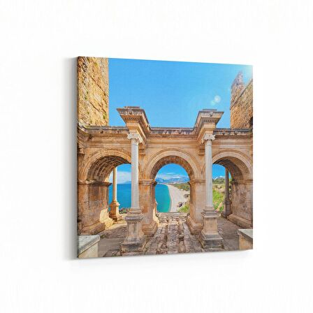 Olla 18833K Yapı Görseli Kare Kanvas Tablo (Ölçü: 100X100)