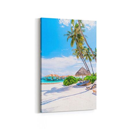 Olla 16424D Kumsal / Sahil Görseli Dikey Kanvas Tablo (Ölçü: 20X30)