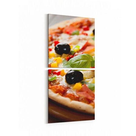Olla 15323K2D Gıda Görseli 2'li Dikey Kanvas Tablo (Ölçü: 30X65)
