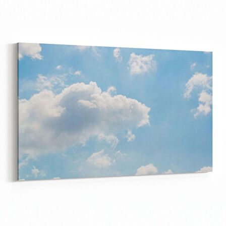Olla 15455Y Gökyüzü Bulut Görseli  Yatay Kanvas Tablo (Ölçü: 45X30)