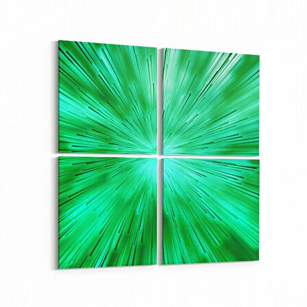 Olla 10374K4 Abstract Görsel Kare 4'lü Kanvas Tablo (Ölçü: 105X105)