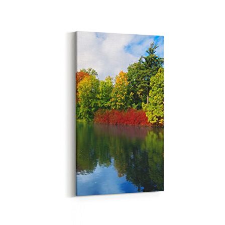 Olla 14273DD Doğa / Manzara Görseli Dikey Dar Kanvas Tablo (Ölçü: 40X80)
