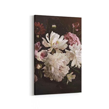 Olla 11764D Çiçek Görseli Dikey Kanvas Tablo (Ölçü: 20X30)