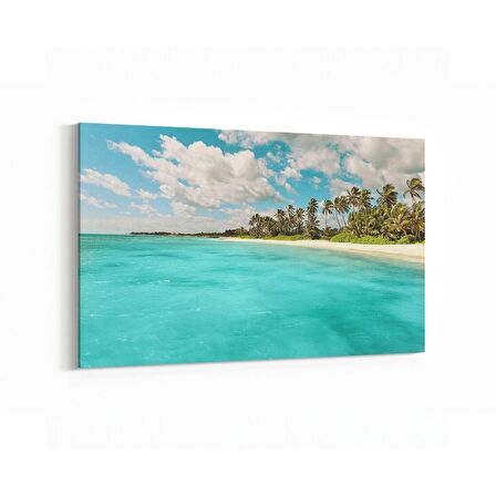 Olla 16545Y Kumsal / Sahil Görseli Yatay Kanvas Tablo (Ölçü: 150X100)