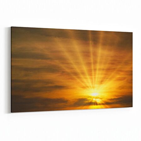 Olla 15923Y Günbatımı Görseli Yatay Kanvas Tablo (Ölçü: 70X50)