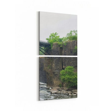 Olla 13653K2D Doğa / Manzara Görseli Kare 2'li Dikey Kanvas Tablo (Ölçü: 30X65)