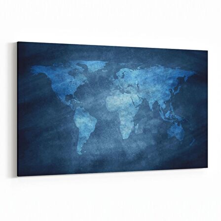 Olla 16202Y Harita Görseli Yatay Kanvas Tablo (Ölçü: 90X60)