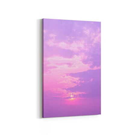 Olla 15996D Günbatımı Görseli Dikey Kanvas Tablo (Ölçü: 100X150)