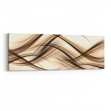 Olla 10182YI Abstract Görsel Yatay İnce Kanvas Tablo (Ölçü: 90X30)