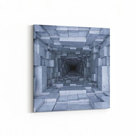 Olla 10245K Abstract Girdap Görsel Kare Kanvas Tablo (Ölçü: 100X100)