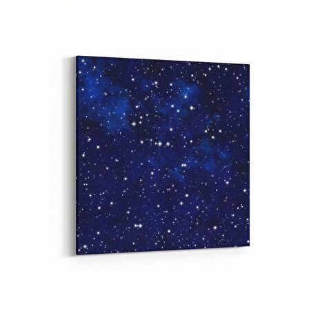 Olla 14666K Gece Gökyüzü Görseli Kare Kanvas Tablo (Ölçü: 25X25)