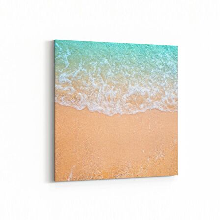 Olla 16413K Kumsal / Sahil Görseli Kare Kanvas Tablo (Ölçü: 25X25)