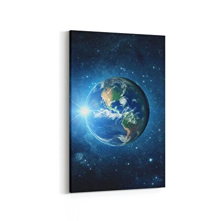 Olla 17602D Uzay Görseli Dikey Kanvas Tablo (Ölçü: 60X90)