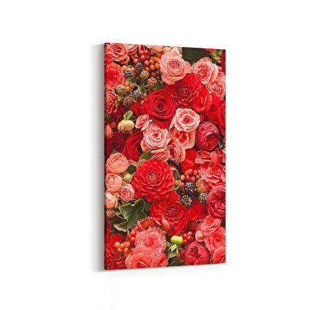 Olla 11555DD Çiçek Görseli Dikey Dar Kanvas Tablo (Ölçü: 30X60)
